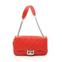 シャネル CHANEL マトラッセ ショルダーバッグ バッグ ラムスキン(羊革) レディース レッド系 A37048 【中古】