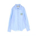 グッチ GUCCI エンブレム 衣料品 トップス コットン メンズ ブルー系 574532 【中古】