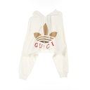グッチ GUCCI GUCCI × adidas パーカー 衣料品 トップス コットン レディース ホワイト系 688197 【中古】