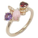 ショーメ Chaumet アトラップモアリング ダイヤ リング・指輪 ジュエリー K18PG(ピンクゴールド) ダイヤモンド ピンクオパール/アメシスト/ガーネット レディース クリア系 / レッド系 / ピンク/パープル 【中古】【0508-15cp】