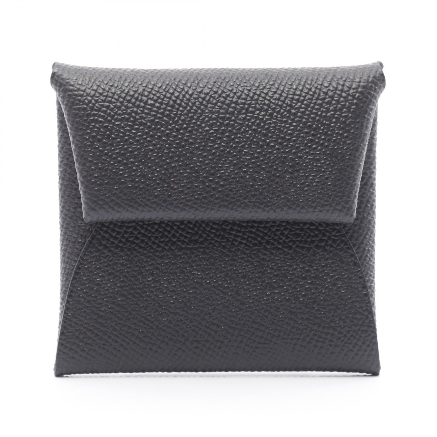 ◆全品5%OFFクーポン対象◆エルメス HERMES バスティア コインケース 財布 ヴォーエプソン ヴォーエプソン レディース ブラック系 【中古】