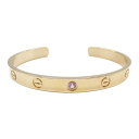 【6万円OFFクーポン対象】カルティエ CARTIER オープンラブブレス ピンクサファイア ブレスレット アクセサリー K18PG(ピンクゴールド) ピンクサファイア レディース ピンク系 【中古】