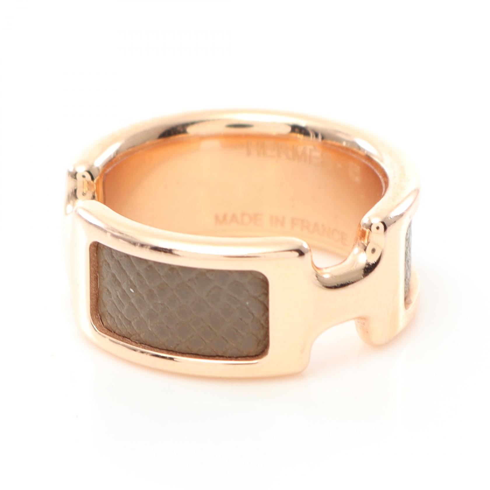 エルメス HERMES オランプPM エトゥープ リング・指輪 ジュエリー GP（ゴールドメッキ） ヴォーエプソン ヴォーエプソン レディース ゴールド系 / ブラウン系 【中古】のサムネイル