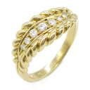 ジュエリー JEWELRY ダイヤモンド リング リング・指輪 ジュエリー K18(イエローゴールド) ダイヤモンド レディース クリア系 ダイヤ 3.9g 【中古】