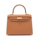 エルメス HERMES ケリー25 ゴールド ハンドバッグ バッグ ヴォーエプソン ヴォーエプソン レディース ブラウン系 【中古】