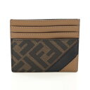 フェンディ FENDI ズッカ カードケース アクセサリー PVCコーティングキャンバス レザー メンズ ブラウン系 / ブラック系 7M0164AJF8F1E...