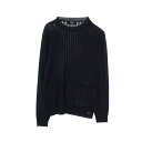 【3千円OFFクーポン対象】フェンディ FENDI FFロゴ ニット 衣料品 トップス ウール メンズ ネイビー系 FZX104 【中古】