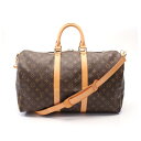 ルイ・ヴィトン LOUIS VUITTON キーポル バンドリエール45 ボストンバッグ バッグ PVCコーティングキャンバス レザー モノグラム メンズ レデ...