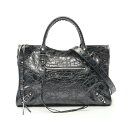 バレンシアガ BALENCIAGA シティ ミディアム ハンドバッグ バッグ レザー レディース グレー系 8230582AA9R1314 【新品】
