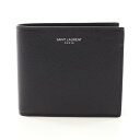 【7%OFFクーポン対象】サンローラン SAINT LAURENT イースト ウエスト 二つ折り財布 財布 レザー メンズ ブラック系 396303BTY0N1000 【新品】