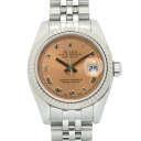 ロレックス ROLEX デイトジャスト D番 腕時計 時計 K18WG(ホワイトゴールド) ステンレススチール レディース ピンク系 RO 179174 【中古】