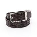 ルイ・ヴィトン LOUIS VUITTON サンチュール ポンヌフ ブレイデッド ベルト 衣料品 レザー メンズ ブラウン系 M0372 【中古】【0508-2...