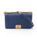 シャネル CHANEL ボーイシャネル ショルダーバッグ バッグ キャビアスキン(グレインドカーフ) レディース ブルー系 A67086 【中古】