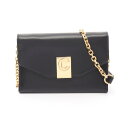 【最大4万円OFFクーポン対象】セリーヌ CELINE C セー フォンケース ショルダーバッグ バッグ レザー レディース ブラック系 【中古】