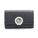 【7%OFFクーポン対象】ブルガリ BVLGARI ブルガルブルガリ クリップ キーケース アクセサリー レザー メンズ ブラック系 30422 【新品】