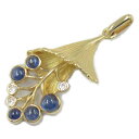 ジュエリー JEWELRY サファイア ダイヤモンド トップ ペンダントトップ ジュエリー K18(イエローゴールド) ダイヤモンド サファイア レディース ブルー系 / クリア系 サファイア 4.9g 【中古】