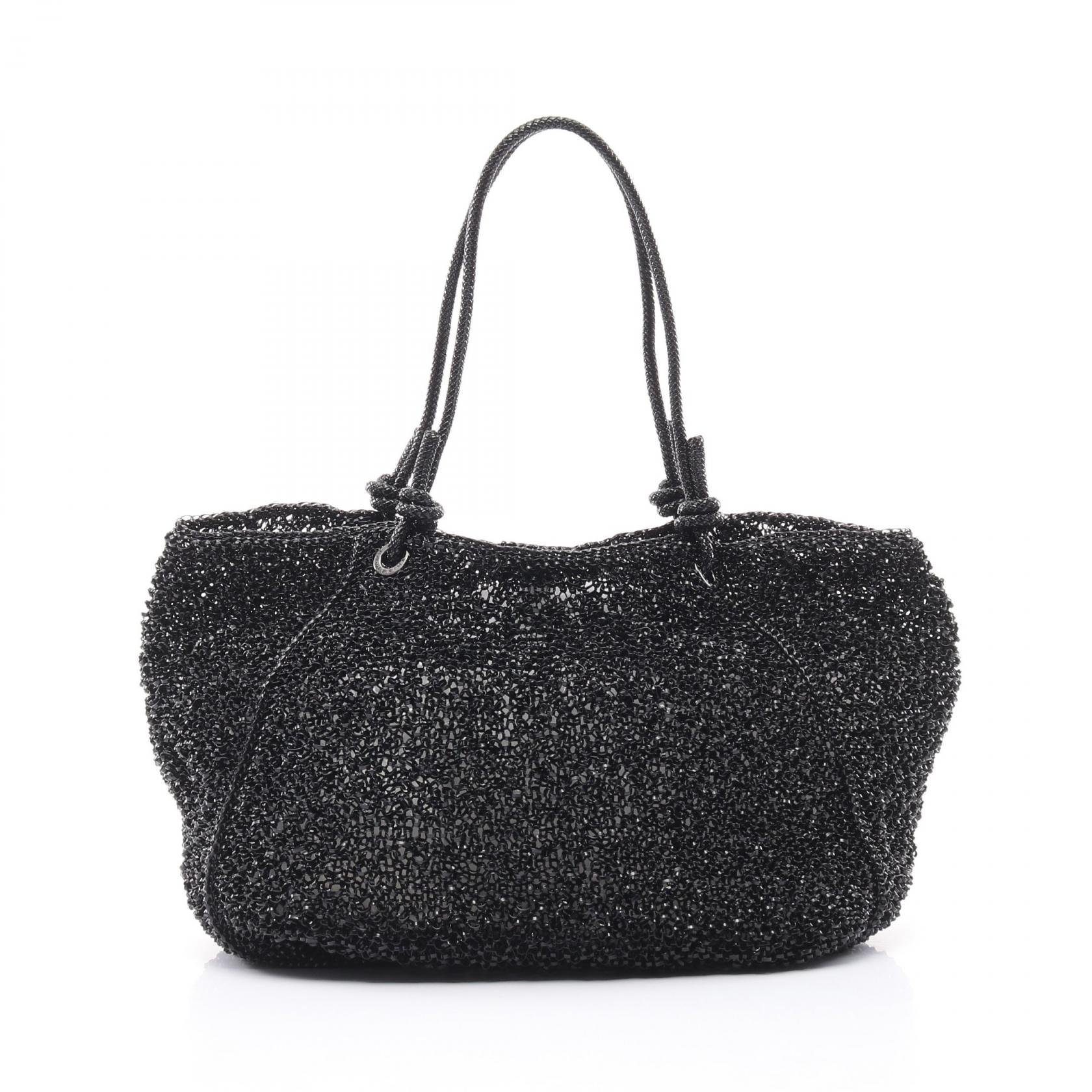 ＼15%OFFクーポン対象／アンテプリマ ANTEPRIMA ワイヤーバッグ ノードU トートバッグ バッグ PVCコーティングキャンバス レディース ブラック系 PB24SS75A8-145 【中古】