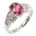 ジュエリー JEWELRY トルマリン ダイヤモンド リング リング・指輪 ジュエリー K18WG(ホワイトゴールド) ダイヤモンド トルマリン レディース ピンク系 トルマリン 4.4g 【中古】