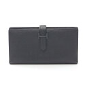 エルメス HERMES ベアンスフレ モノクローム ソーブラック 二つ折り長財布 財布 ヴォーエプソン ヴォーエプソン レディース ブラック系 【中古】