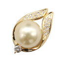 ジュエリー JEWELRY パール ダイヤモンド ペンダントトップ ペンダントトップ ジュエリー K18(イエローゴールド) ダイヤモンド パール レディース ホワイト系 / クリア系 パール 6.2g 【中古】