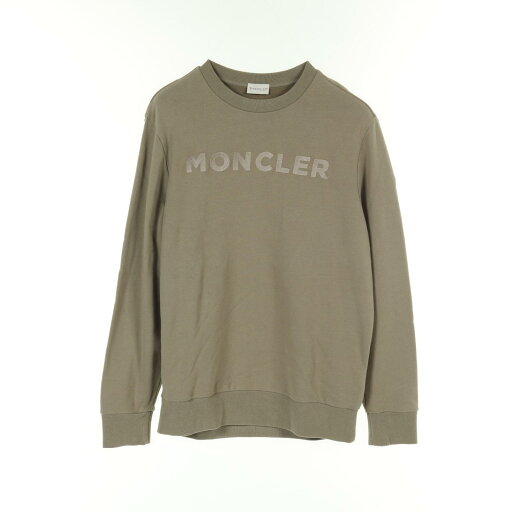 モンクレール MONCLER ロゴ刺繍 スウェット 衣料品 トップス コットン メンズ グリーン系 8G00040 【中古】 モンクレール MONCLER ロゴ刺繍 スウェット 衣料品 トップス コットン メンズ グリーン系 8G00040 【中古】