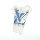 ルイ・ヴィトン LOUIS VUITTON カットソー 衣料品 トップス コットン レディース ホワイト系 / ブルー系 【中古】