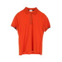エルメス HERMES ドゥブルジュ セリエボタン ポロシャツ 衣料品 トップス コットン ポリエステル レディース オレンジ系 H800270E 【中古】