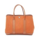 【最大4万円OFFクーポン対象】エルメス HERMES ガーデンパーティTPM トートバッグ バッグ レザー トワルオフィシエ トワルオフィシエ レディース オレンジ系 【中古】