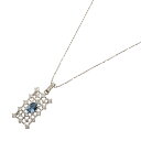 ジュエリー JEWELRY アクアマリン ダイヤモンド ネックレス ネックレス ジュエリー K18WG(ホワイトゴールド) ダイヤモンド アクアマリン レディース ブルー系 / クリア系 アクアマリン 4.0g 【中古】