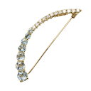 ジュエリー JEWELRY アクアマリン ダイヤモンド ブローチ ブローチ アクセサリー K18(イエローゴールド) ダイヤモンド アクアマリン レディース ブ...