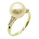 ジュエリー JEWELRY パール ダイヤモンド リング リング・指輪 ジュエリー K18(イエローゴールド) ダイヤモンド パール レディース イエロー系 / クリア系 パール 4.7g 【中古】