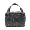 シャネル CHANEL デカココマーク ワイルドステッチ ハンドバッグ バッグ レザー レディース ブラック系 【中古】