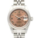 ロレックス ROLEX デイトジャスト W番 腕時計 時計 K18WG(ホワイトゴールド) ステンレススチール レディース ピンク系 RO 69174 【中古】