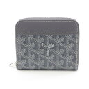 ゴヤール GOYARD マティニョンPM コインケース 財布 PVCコーティングキャンバス レザー メンズ レディース グレー系 / ホワイト系 【中古】