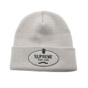 シュプリーム Supreme Crest Beanie ニットキャップ 帽子 アクリル メンズ レディース グレー系 【中古】