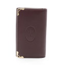 カルティエ CARTIER マストライン キーケース アクセサリー レザー レディース ボルドー系 L3000452 【中古】