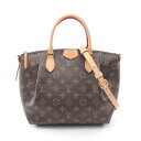ルイ・ヴィトン LOUIS VUITTON テュレンPM モノグラム ハンドバッグ バッグ PVCコーティングキャンバス レザー レディース ブラウン系 M48813 【中古】(4)