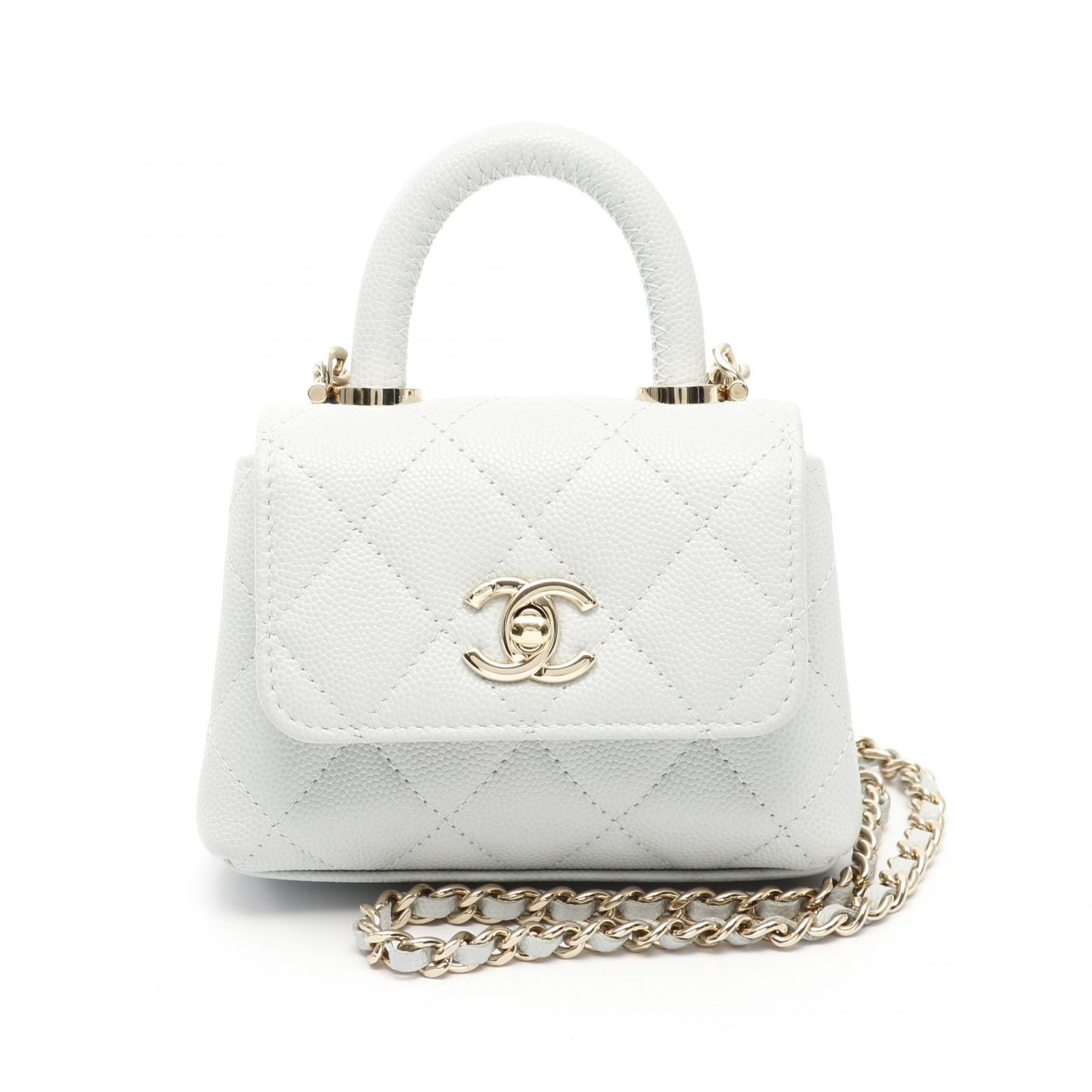 シャネル CHANEL ココハンドル ミニマトラッセ ショルダーバッグ バッグ レザー グレインドカーフスキン レディース ブルー系 【中古】のサムネイル