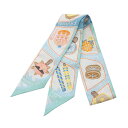 エルメス HERMES ツイリー FUNNY ICE CREAM スカーフ 衣料品 シルク シルク レディース ブルー系 / マルチカラー 【中古】