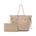 【5%OFFクーポン対象】ルイ・ヴィトン LOUIS VUITTON ネヴァーフルMM トートバッグ バッグ レザー モノグラム・アンプラント レディース ベージュ系 M45686 【中古】
