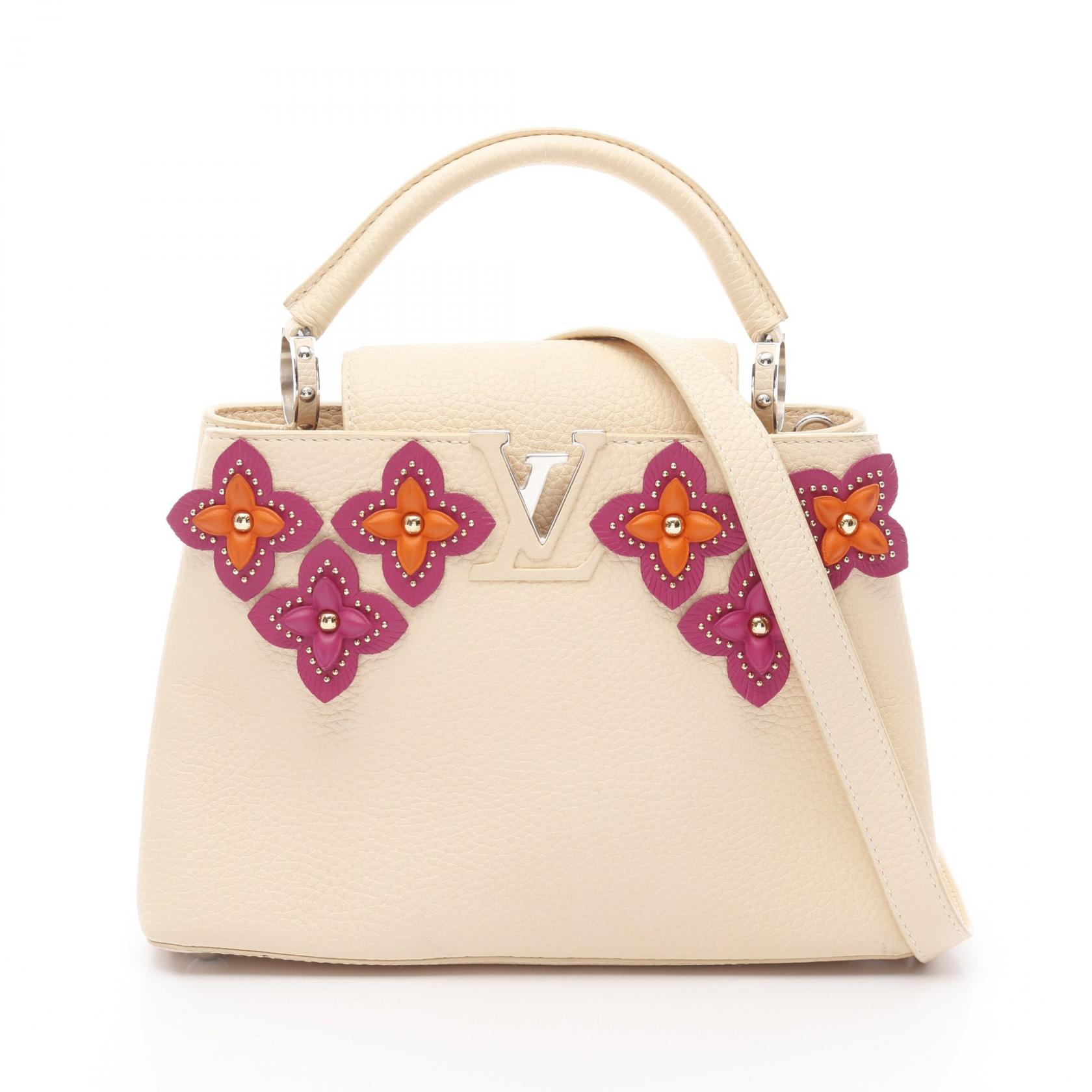 ＼15%OFFクーポン対象／ルイ・ヴィトン LOUIS VUITTON フラワーティンセル カプシーヌBB ハンドバッグ バッグ トリヨンレザー トリヨンレザー レディース アイボリー系 M53661 【中古】(4)