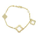 【6万円OFFクーポン対象】ヴァンクリーフ&アーペル Van Cleef & Arpels ビザンチンアルハンブラ ブレスレット ブレスレット アクセサリー K18(イエローゴールド) レディース ゴールド系 【中古】