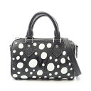 ルイ・ヴィトン LOUIS VUITTON LOUIS VUITTON × yayoi kusama ナノスピーディ ショルダーバッグ バッグ PVCコーティングキャンバス レザー レディース ブラック系 / ホワイト系 M81910 【中古】