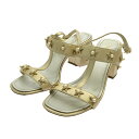 シャネル CHANEL サンダル サンダル 靴 レディース ゴールド系 【中古】