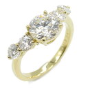 ジュエリー JEWELRY ダイヤモンド リング リング・指輪 ジュエリー K18(イエローゴールド) ダイヤモンド レディース クリア系 ダイヤ 3.8g 【中古】