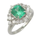 ジュエリー JEWELRY エメラルド ダイヤモンド リング リング・指輪 ジュエリー Pt900プラチナ ダイヤモンド エメラルド レディース クリア系 / グリーン系 エメラルド 7.0g 【中古】