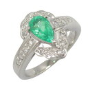 ジュエリー JEWELRY エメラルド ダイヤモンド リング リング・指輪 ジュエリー Pt900プラチナ ダイヤモンド エメラルド レディース クリア系 / グリーン系 【中古】