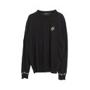【7千円OFFクーポン対象】ルイ・ヴィトン LOUIS VUITTON ロゴ ニット 衣料品 トップス コットン メンズ ブラック系 RM242MQ Z34 HRN43W 【中古】
