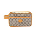 【最大4万円OFFクーポン対象】グッチ GUCCI GGスプリーム セカンドバッグ クラッチバッグ バッグ PVCコーティングキャンバス レザー レディース ベージュ系 / ブラウン系 625764 【中古】