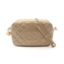 【5%OFFクーポン対象】シャネル CHANEL マトラッセ カメラバッグ ショルダーバッグ バッグ ラムスキン(羊革) レディース ゴールド系 【中古】